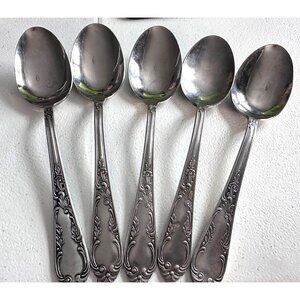 Amefa Holland Stainless Steel AFS1 Scroll Leaf Black Acc Tablespoon 8"Serving